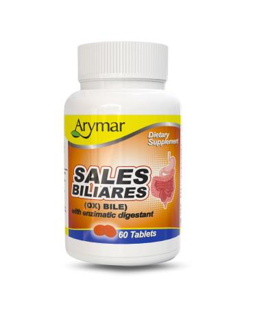 Arymar Sales Biliares Ox Bile with Digestive Enyzmes 60 Tabs 1 Count (Pack of 60)