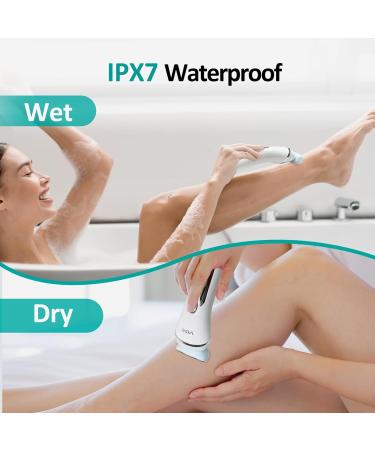 6-in-1 Epilator for Women - IPX7 Waterproof Hair Removal & Exfoliation | Rechargeable Shaver Facial Brush & Massage - Buy Online on GoSupps.com