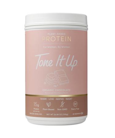 Tone It Up Plant Based Protein Powder - Organic Pea Protein for Women - Sugar Free, Gluten Free, Dairy Free and Kosher - 15g of Protein 1.54 Pound (Pack of 1) Chocolate