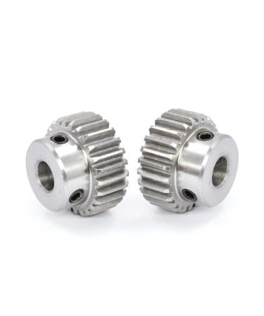 Yulixia premium 2 pieces tooth wheels 0.5m 16-31teeth stainless steel transmission 3/5mm (Hole Diameter: 5mm Number of Teeth: 26 Teeth) 5mm 26 Teeth