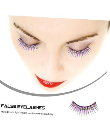 Didiseaon 30 Pairs Fluffy extend False Eyelashes With diamond Fake eyelashes eyelashes fluffy clothing Cosmetic bag make up flash strip lashes colored fake lashes - Buy Online on GoSupps.com