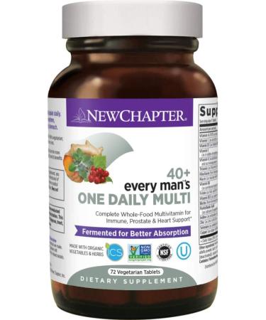 Buy New Chapter Every Man's 40+ Whole-Food Multivitamin - 72 Vegetarian Tablets - Buy Online on GoSupps.com