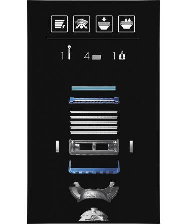 Gillette Fusion5 ProGlide Razor for Men + 4 Refill Blades - Precision Trimmer, Gift Set for Him/Dad - Buy Online on GoSupps.com