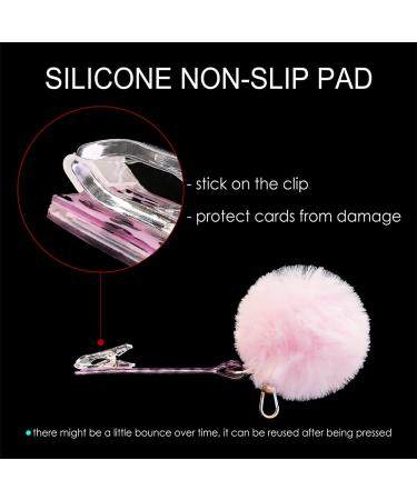 Purple Cheetah XL-PVC Card Grabber Keychain Pom Pom Ball - Easy ATM Credit Card Clip Puller - Buy Online on GoSupps.com