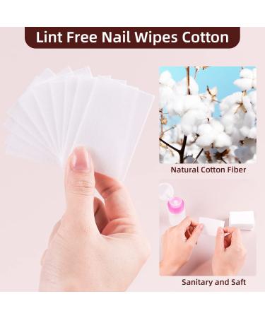 1000 PCS Lint Free Nail Wipes with Gel Polish Remover Pump Dispenser Set - Nail Cotton Pads for Acrylic & UV Gel Polish Removal - Buy Online on GoSupps.com