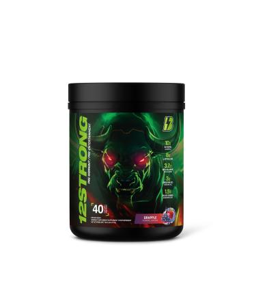 12 STRONG Pre-Workout - 730g - BULL Nutrition (40 Servings) (730g Apple Grape (Grapple))