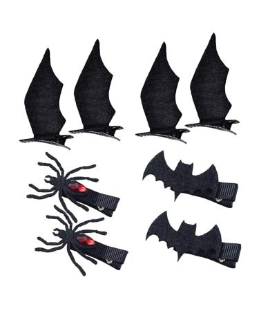 FOMIYES 4 Pairs Halloween Hair Clips Devil Hair Barrettes Halloween Hair Bows Halloween Party Headbands Halloween Hairpin Kids Hairpin Prom Tiara Performance Hair Clip Felt Ear Bout Girl