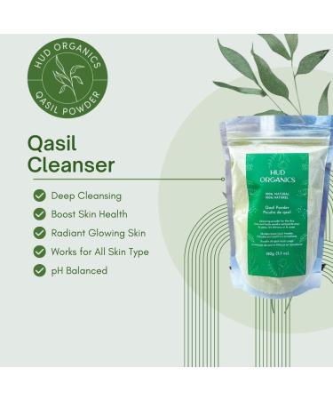 Hud Organics Qasil Powder - Natural Hair Shampoo & Mask for Darker Less Damaged Hair + Body Exfoliator for Soft Skin | Somali Organic Powder (150g) - Buy Online on GoSupps.com