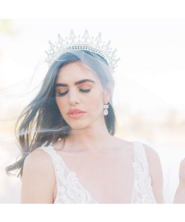 Silver Crystal Tiaras and Crowns with Comb for Women - Perfect for Bridal, Prom, and Special Occasions - Buy Online on GoSupps.com