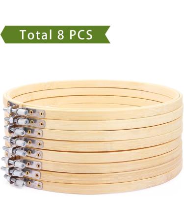Caydo 8pcs 9 Embroidery Hoops - Cross Stitch Hoop Rings for Hand Embroidery, Sewing, and Crafts - Buy Online on GoSupps.com