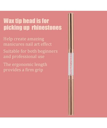 Manicure Dotting Pen - Dual-Ended Acrylic Stainless Steel Tool for Rhinestones - Comfortable Pink Design - Buy Online on GoSupps.com