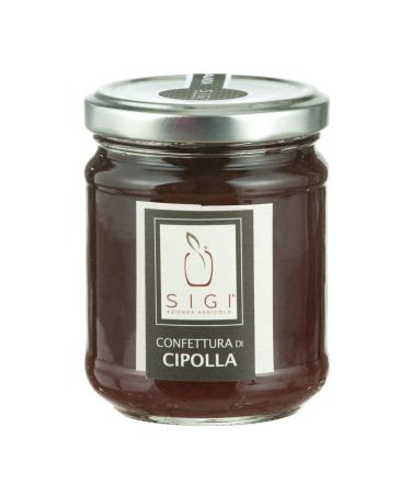 SIGI Azienda Agricola ONION Jam | Free of Food Dyes Preservatives and Additives | 100% Artisanal and Natural | Handmade and Made in Italy | Jar 220gr.