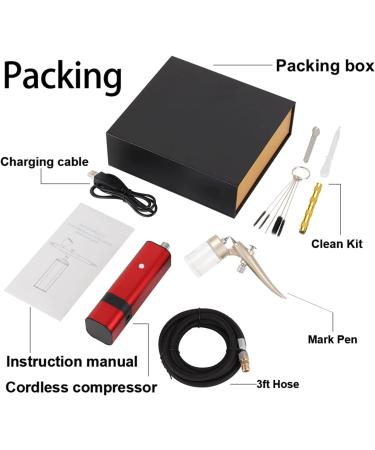 Paint Sprayer Designed Cordless Airbrush Kit for Art Paint Makeup Nail Beauty Temporary Tattoos Cake Decoration Model Artist for Painting Ceilings Fences cabinets Tm80s B Black - Buy Online on GoSupps.com