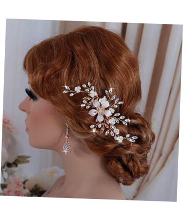 MERRYHAPY 1 PC Comb for Bridal Wedding Headpiece Pearl Hair Pin Rhinestone Hair Clip Rhinestone Barrettes Bride Comb Bride Headpieces for Wedding Pearl Hair Comb Tiara for Bride Wedding - Buy Online on GoSupps.com