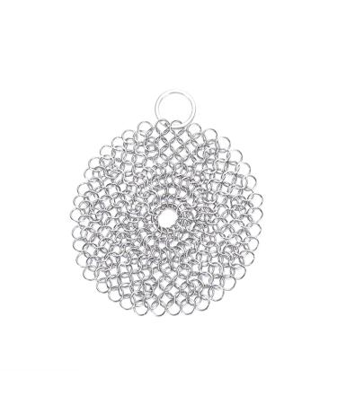 4-8" Stainless Steel Scrubber Metal Cleaning Cleaner Tool Rusts Scrapers for Casts Iron Pots Cleaning Utensils Kitchen Cleaning Brush 5in Round