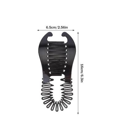 3pcs Interlocking Banana Hair Clips for Women - Soft Bendable Hair Combs for Thick Hair - Natural Wavy Curly Hair Ponytail Style - Black - Buy Online on GoSupps.com