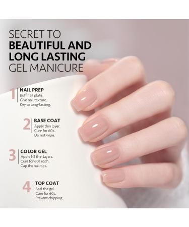GAOY Jelly Gel Nail Polish Set - 16ml Nude Glitter Soak Off UV Gel - DIY Manicure at Home - 2228 2229 - Buy Online on GoSupps.com