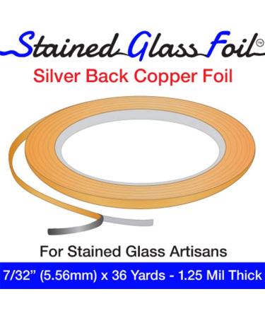 7/32 Copper Foil Stained Glass with Silver Backing - 1.25 Mil Thickness - Buy Online on GoSupps.com