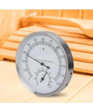 Goshyda Stainless Steel Sauna Thermometer & Hygrometer Accurate Bathroom & Sauna Temperature Checker - Buy Online on GoSupps.com