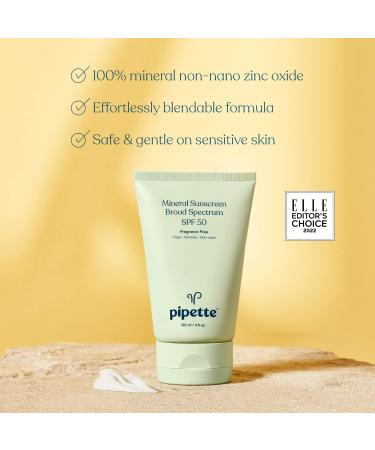 Pipette 100% Mineral Sunscreen Lotion + Stick Duo Clean Broad Spectrum with Non-Nano Zinc Oxide UVB/UVA Sun Protection for Kids & Sensitive Skin Hypoallergenic Non-Toxic - Buy Online on GoSupps.com