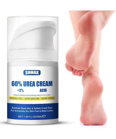 Urea Foot Cream 60% Urea Cream Cracked Heel Repair Cream Foot Cream for Cracked Heels and Dry Skin Callus Remover for Dry and Hard Skin Heel Balm for Hand Foot Body - Buy Online on GoSupps.com