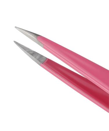Tweezerman Stainless Steel Point Tweezers - Precision Eyebrow & Ingrown Hair Removal (Pretty In Pink) - Buy Online on GoSupps.com
