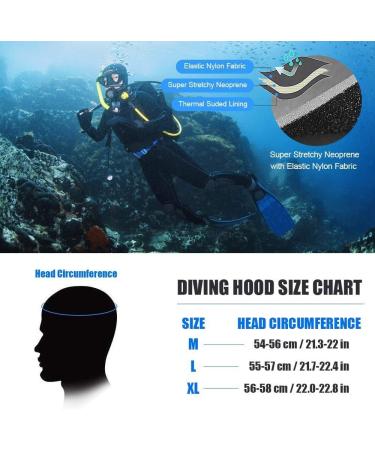 RZJZGZ 3mm Neoprene Wetsuit Hood for Scuba Diving and Surfing - Large - Buy Online on GoSupps.com
