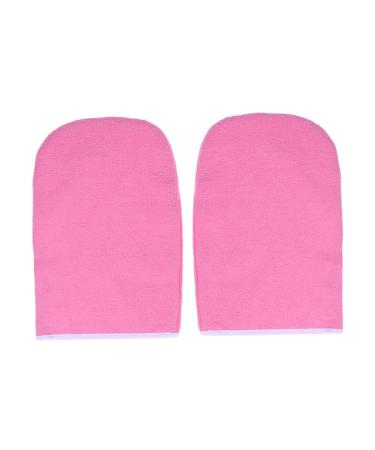 minkissy Hand Treatment Mitts Paraffin Wax Gloves 1 Pair Spa Gloves Insulated Gloves Bath Treatment Mitt Pink Spa Paraffin Hand Spa Cover Warming Gloves