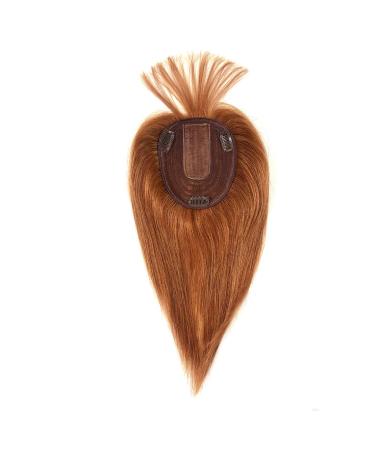 vivaBella Copper Red Human Hair Topper 12 Silk Base for Thinning Hair - Seamless Clip-in Hairpiece for Women - Buy Online on GoSupps.com