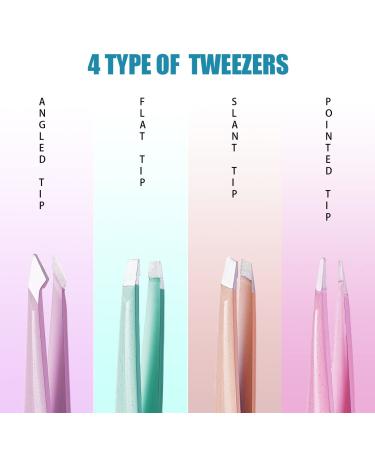 Professional 6PCS Tweezers Set for Women - Precision Eyebrow & Hair Removal - Stainless Steel by MAYKI - Buy Online on GoSupps.com