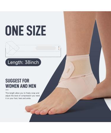 Ultra Thin Ankle Wraps - Adjustable Ankle Brace for Men & Women | Support for Sprains Tendinitis & Sports | Pack of 1 in Misty Rose - Buy Online on GoSupps.com