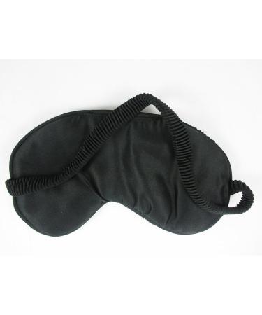 Plush Silk Sleep Eye Mask - Black Travel Shades Blindfold for Sleeping - Buy Online on GoSupps.com