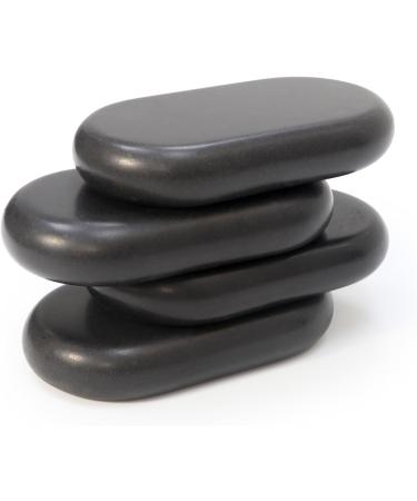Master Massage Large Ovular Basalt Hot Stone Massage Stones - 15cm x 8.6cm x 2.7cm | Premium Quality for Relaxation | International Shipping - Buy Online on GoSupps.com