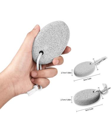 Buy Atomus Natural Pumice Stone - 2 PCs for Effective Feet & Hands Care | Remove Hard Skin & Dead Skin - Large Round Foot Scrub - Buy Online on GoSupps.com