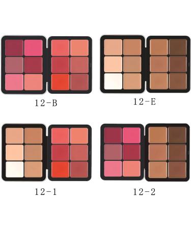 12-Color Concealer & Blush Cream Palette 2-In-1 Cream Blush Palette Long-Wearing Full Coverage Makeup Full Coverage Makeup Highlight Blush Palette Face Cosmetics Makeup (12-E) - Buy Online on GoSupps.com