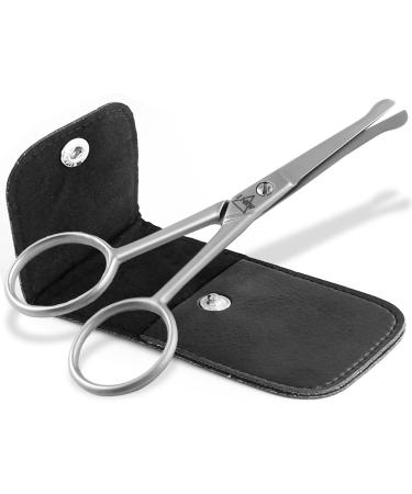Premium beard shears for men hair gorge nasal hair scissors with rounded ends and sharp cut for precise beard care - professional hair cutting scissors made of rust -free stainless steel 10.5 cm with case - Buy Online on GoSupps.com