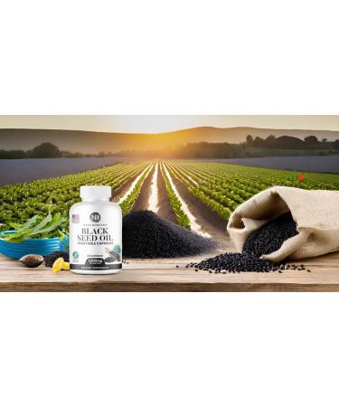 NaturoBliss Black Seed Oil - 150 Softgel Capsules Skin Health (Non-GMO & Vegan) Premium Cold-Pressed Nigella Sativa Producing Pure Black Cumin Seed Oil - 1000mg Per 2 Capsule Serving - 75 Servings - Buy Online on GoSupps.com