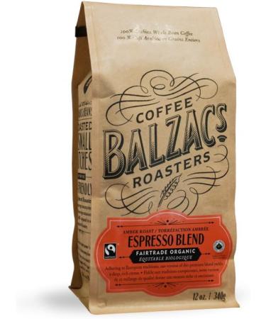 Balzac s Coffee Roasters - Espresso Blend | Fairtrade Organic | 340G 12OZ. (Pack of 1) & Roasters Atwood Blend Whole Bean Coffee 12 Oz. Atwood Blend 12 Ounces - Buy Online on GoSupps.com