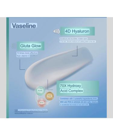 Vaseline Healthy Bright Gluta-Hya Serum Burst Lotion Smoothing Perfector 170 Ml with AHA + BHA + PHA Shed Old Skin Cells Reveals Smooth Glowing Skin From First Use - Buy Online on GoSupps.com