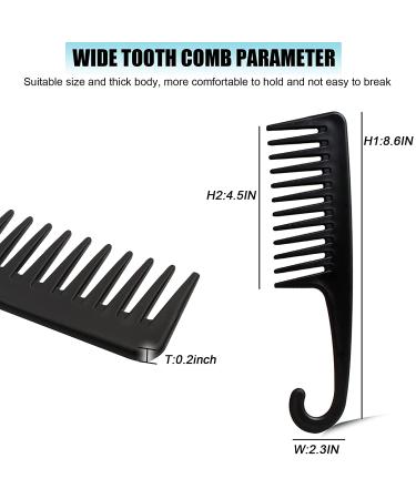 2PCS Premium Wide Tooth Shower Combs for Wet Curly Hair - Large Detangling Comb for Curls, Wigs, and Thick Hair - Detangler Hair Brush with Handgrip - Ideal for Knotting and Styling - Buy Online on GoSupps.com