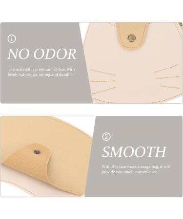 Cabilock Foldable Storage Box Set - 2PC Portable PU Leather Mask Holder Case for Women | Cute Cat Design - Buy Online on GoSupps.com