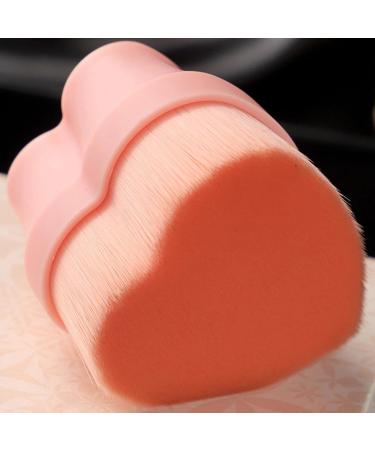 Foundation Brush - Makeup Sunscreen Applicator Brush Heart-Shaped Powder Makeup Tools Travel Size Cosmetic Applicator for Kids And Adult Pink - Buy Online on GoSupps.com