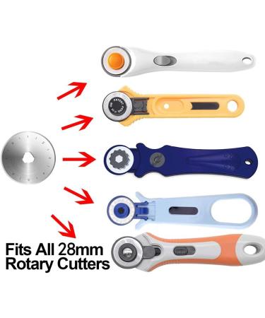 KISSWILL 28mm Rotary Cutter Blades  10 Pack Rotary Blades 28mm Fits OLFA  Fiskars  Martelli  Dremel  Truecut 28mm Rotary Cutter Replacement Blades  Sharp and Durable - Buy Online on GoSupps.com