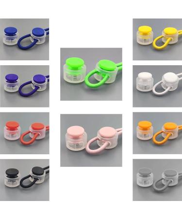 Rhsemi 100pcs Plastic Round Cord Locks Toggle Hole Spring Stop Fastener Spring Fastener Cord Lock Hole Round Toggle End for Backpacks Lanyard Clothes Shoes DIY Handmade(10 Colour) - Buy Online on GoSupps.com