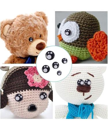 PandaHall Resin Safety Eyes 100pcs for Amigurumi & Crafts - Black Stuffed Teddy Bear Eyes in 5 Sizes (8/10/12/14/16mm) with Washers - 100 Pack - Buy Online on GoSupps.com