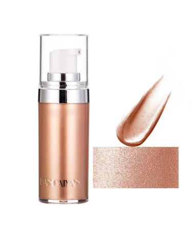 4 Colors Face Body Shimmer Body Cream Liquid Body Highlighter Long-lasting Shine Brighten Glitter Shimmering Body Cream for All Skin Types Bronzer (#02 Rose Gold) #02 Rose Gold 20 ml (Pack of 1)