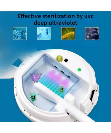 Portable UV Toothbrush Sterilizer Holder - Deep Disinfection Organizer for Travel & Family - Fits All Toothbrush Types - White - Buy Online on GoSupps.com
