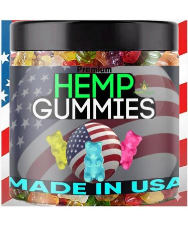 Hemp Gummies Calm and Relaxation-Peaceful Full Night Rest-Sleep Suppport Hemp Gummy-96 Bears Edibles-Made in USA