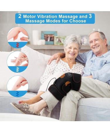 2-in-1 Heated Knee Brace for Arthritis Pain Relief | Hot/Cold Therapy Wrap & Massage | Electric Support Pad - Buy Online on GoSupps.com