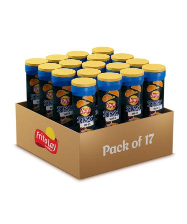 Lay's Stax Bar-B-Q Flavoured Potato Crisps Multi-Pack 155g (Pack of 17) Barbecue